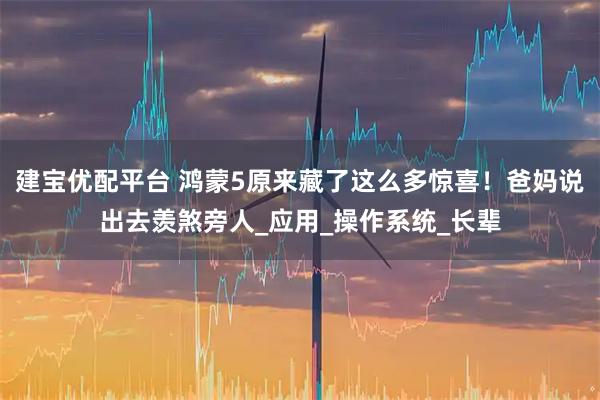 建宝优配平台 鸿蒙5原来藏了这么多惊喜!爸妈说出去羡煞旁人_应用_操作系统_长辈